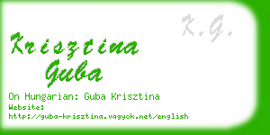 krisztina guba business card